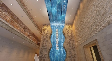 27種展館展廳藍(lán)冠注冊設(shè)計序廳效果圖